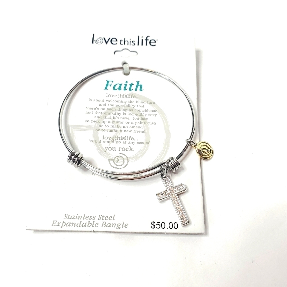 Love this life faith bracelet sterling silver